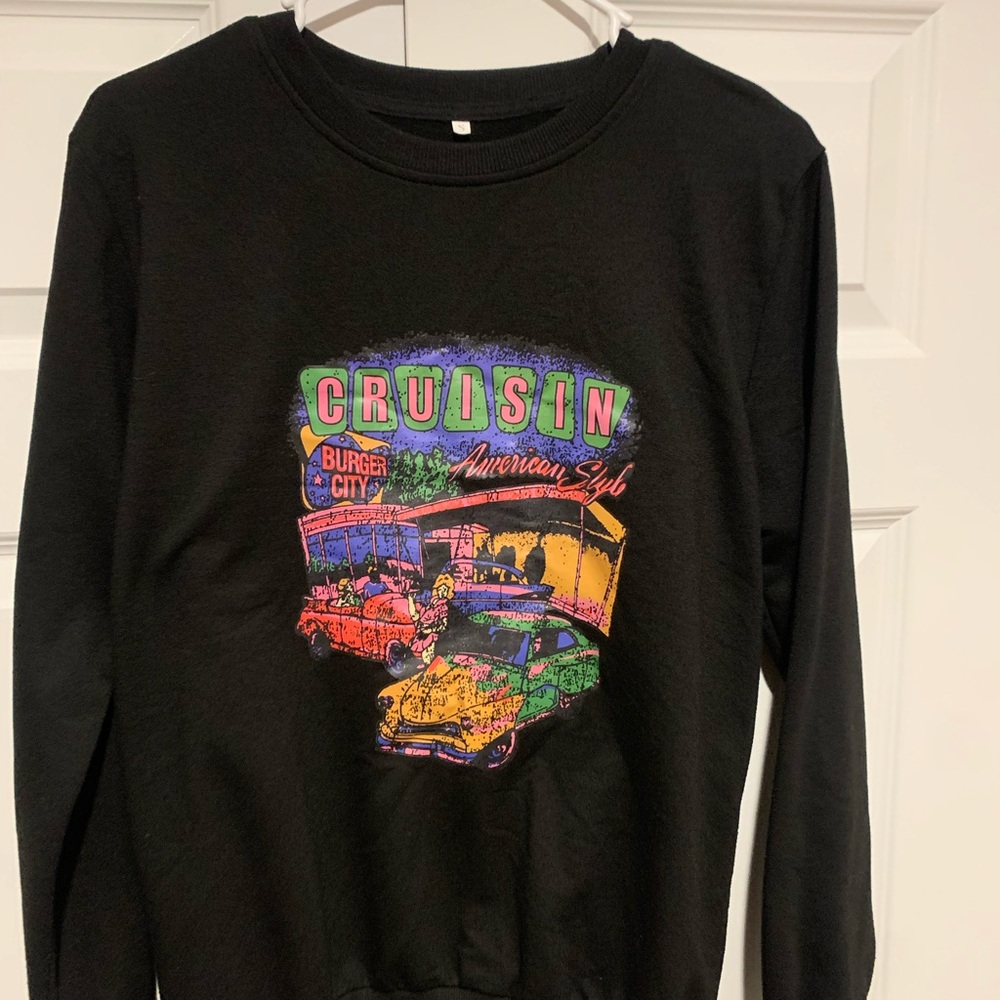 Black Cruisin Graphic Sweatshirt